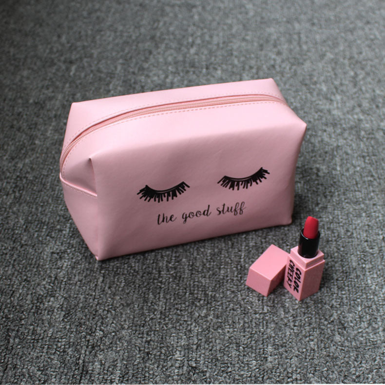 Eye pattern cosmetic bag