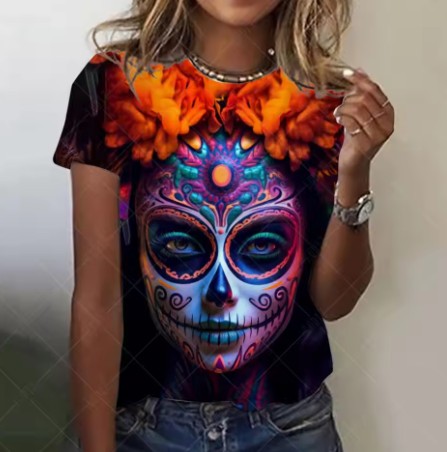New Mexican Day Of The Dead Womens T-Shirt