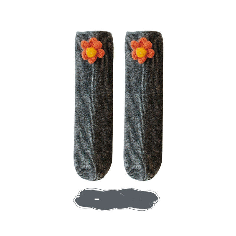Children's Snow Socks Winter New Style Plus Velvet Thickening