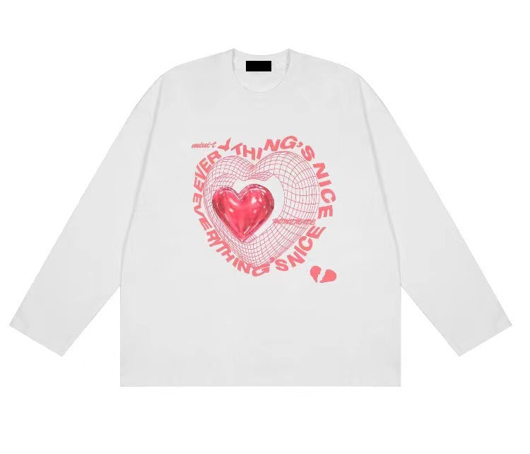 Love Long Sleeve Sweater Women's Thin Ins Loose