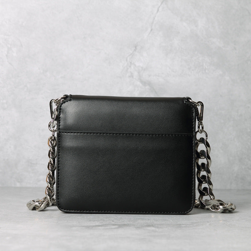 transparent chain portable crossbody ladies square bag