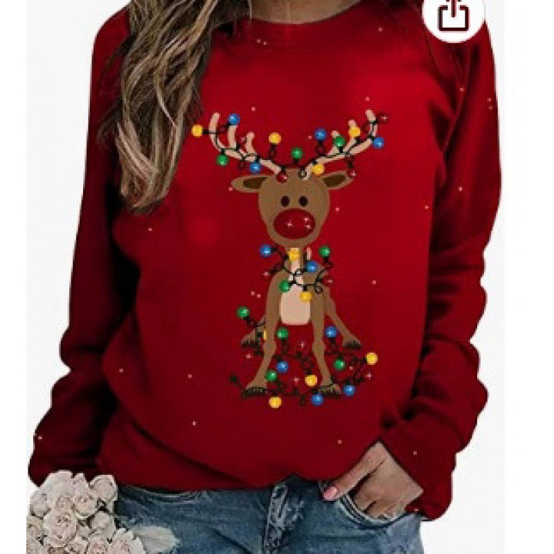 Casual 3D digitalprintet sweater til damer