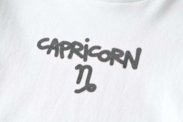 T-shirt Slim Fit Zodiac Fit Cut Rib Midriff-baring Top Cute Kawaii