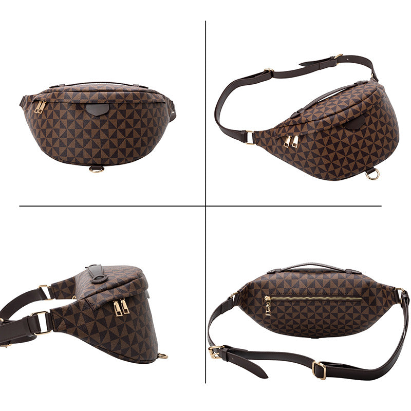 Simple Belt Bag Large Capacity Printed Crossbody