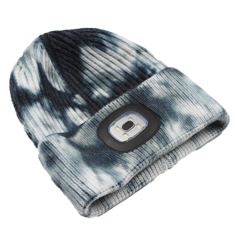Light LED Upgraded Double-sided USB Rechargeable Wool Luminous Hat