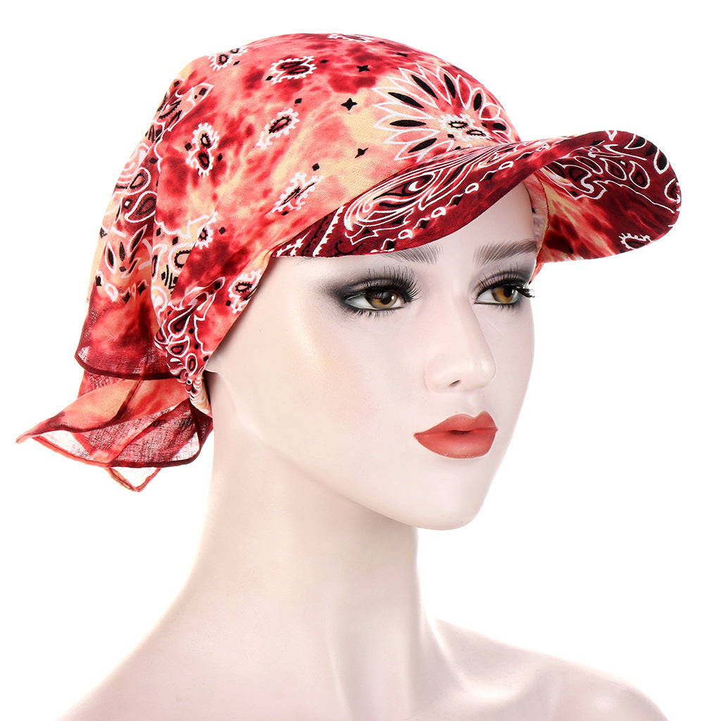 European And American Classic Multi-color Cashew Tie-dye Turban Hat