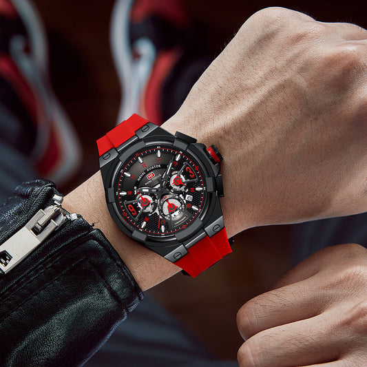Casual Waterproof Quartz Floating Hollow Surface Watch