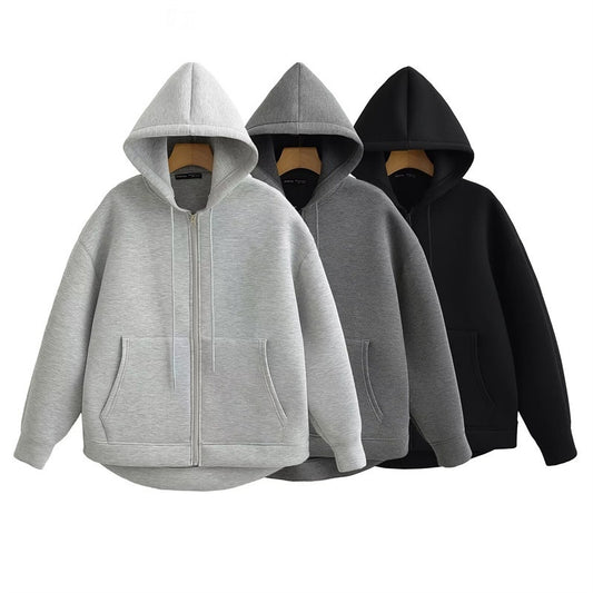 Vinter Lynlås High Street Dobbeltlomme Overdimensioneret Løs Sweater