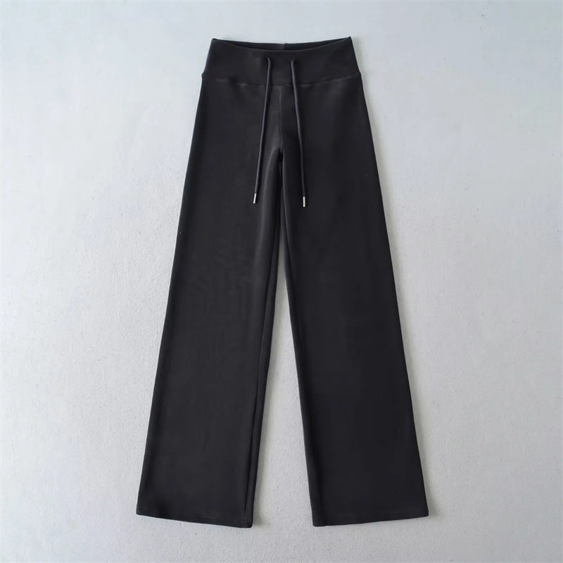 New Winter Fleece-lined, Extra-thick Warm Casual Straight-leg Pants