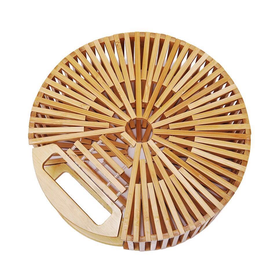 Bamboo Woven Bag High-end Portable Simple Retro