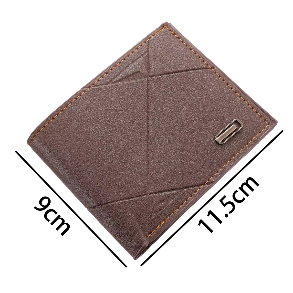 Slim Minimalist Bifold Wallet Carbon Fiber RFID Blocking Men'S Coin Purses with ID Window Muti Card Slots Leather Card Holder