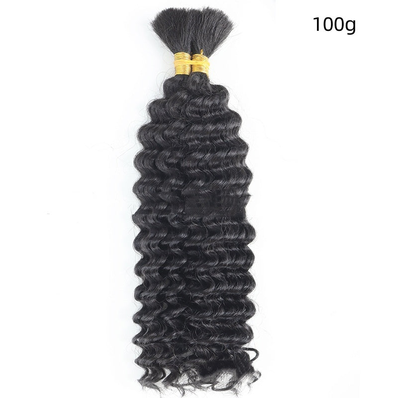 Mixed Human Boho Braids Deep Wave Bulk Hair