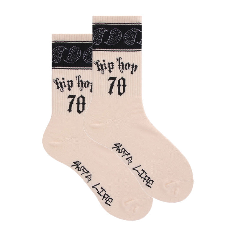 Women's Street Paisley Cotton Mid-calf Length And Knee High Socks