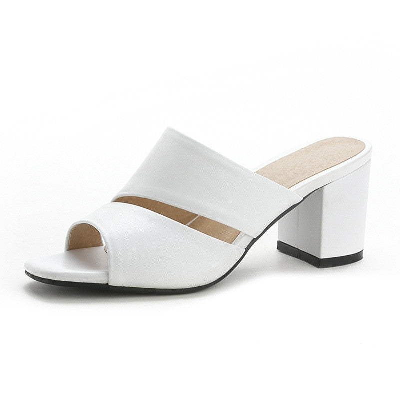 Flip-flops Women's Shoes Middle-aged Leather Mother Sandals And Slippers