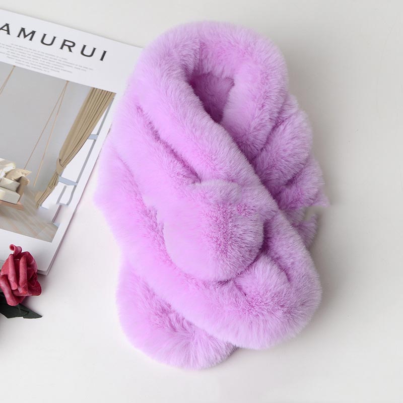 Thick Plush Warmth Imitation Rabbit Fur Scarf Collar