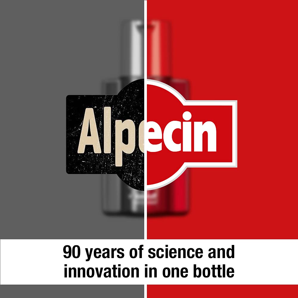 Alpecin Double Effect Schampo 1x 200ml | Avlägsna mjäll och få en naturlig hårtillväxt | Energizer för starkt hår | Hårvård för män som tillverkats i Tyskland