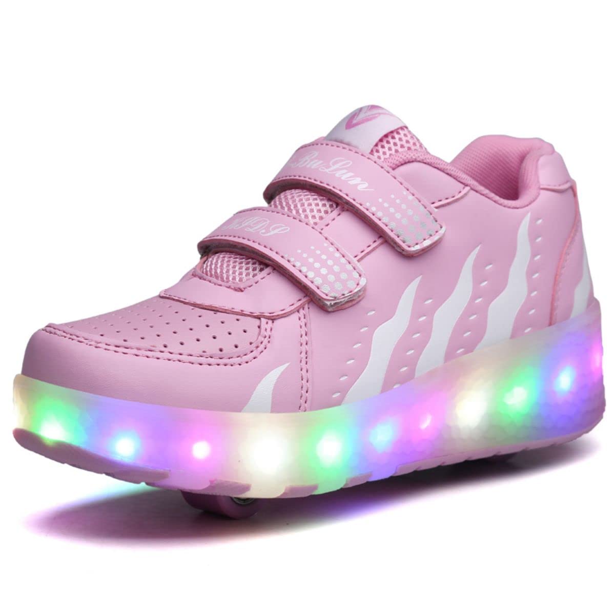 Barnsneakers med 2–4 hjul, för pojkar och flickor, sneakers för fest, födelsedag och jul