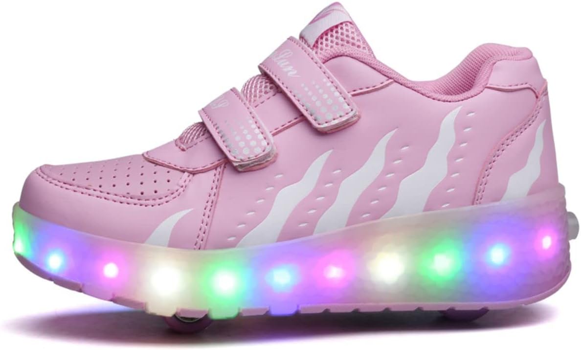 Barnsneakers med 2–4 hjul, för pojkar och flickor, sneakers för fest, födelsedag och jul
