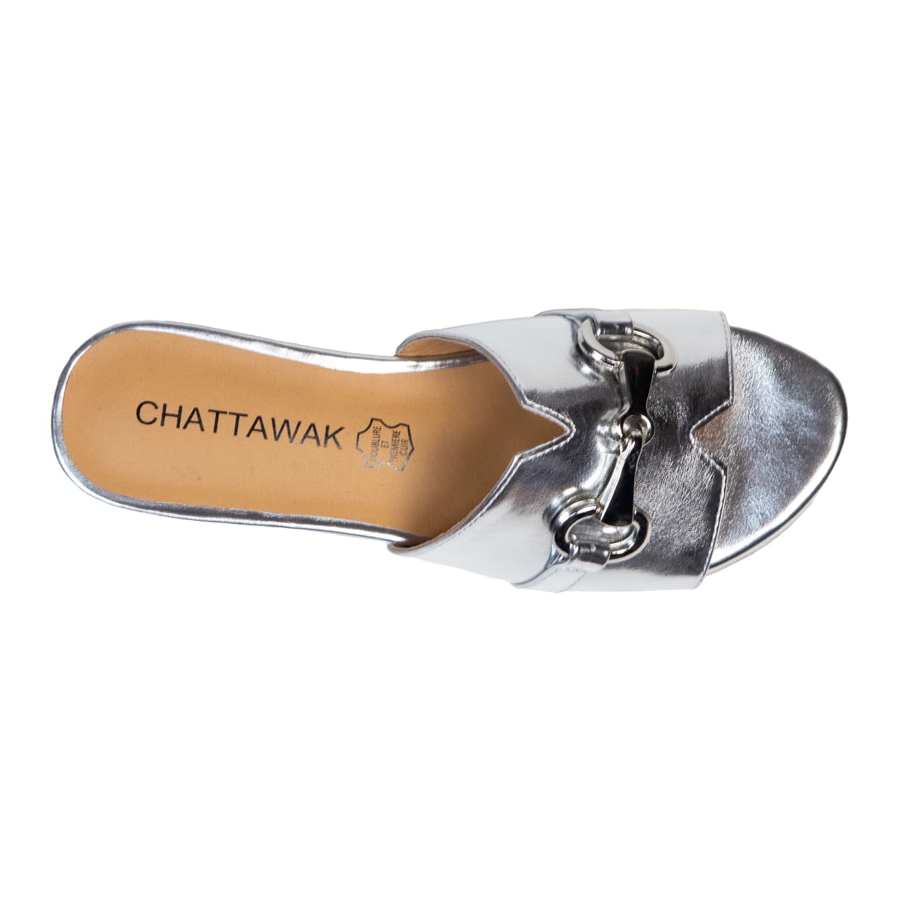 CHATTAWAK Dam 18HCHLOEARGENT37 Klacksandal, silver, 37 EU, pengar, 37 EU