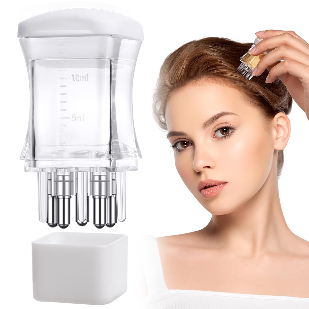 ACWOO Hårbottenmassage Och Hårolja Applikatorflaska, 10 ML Bärbar Flytande Hårolja Dispenser, Mini Hårresande Fast Hår Massageverktyg, Hår Hårbotten Oljeapplikator Med Roller Ball För Hårbehandling