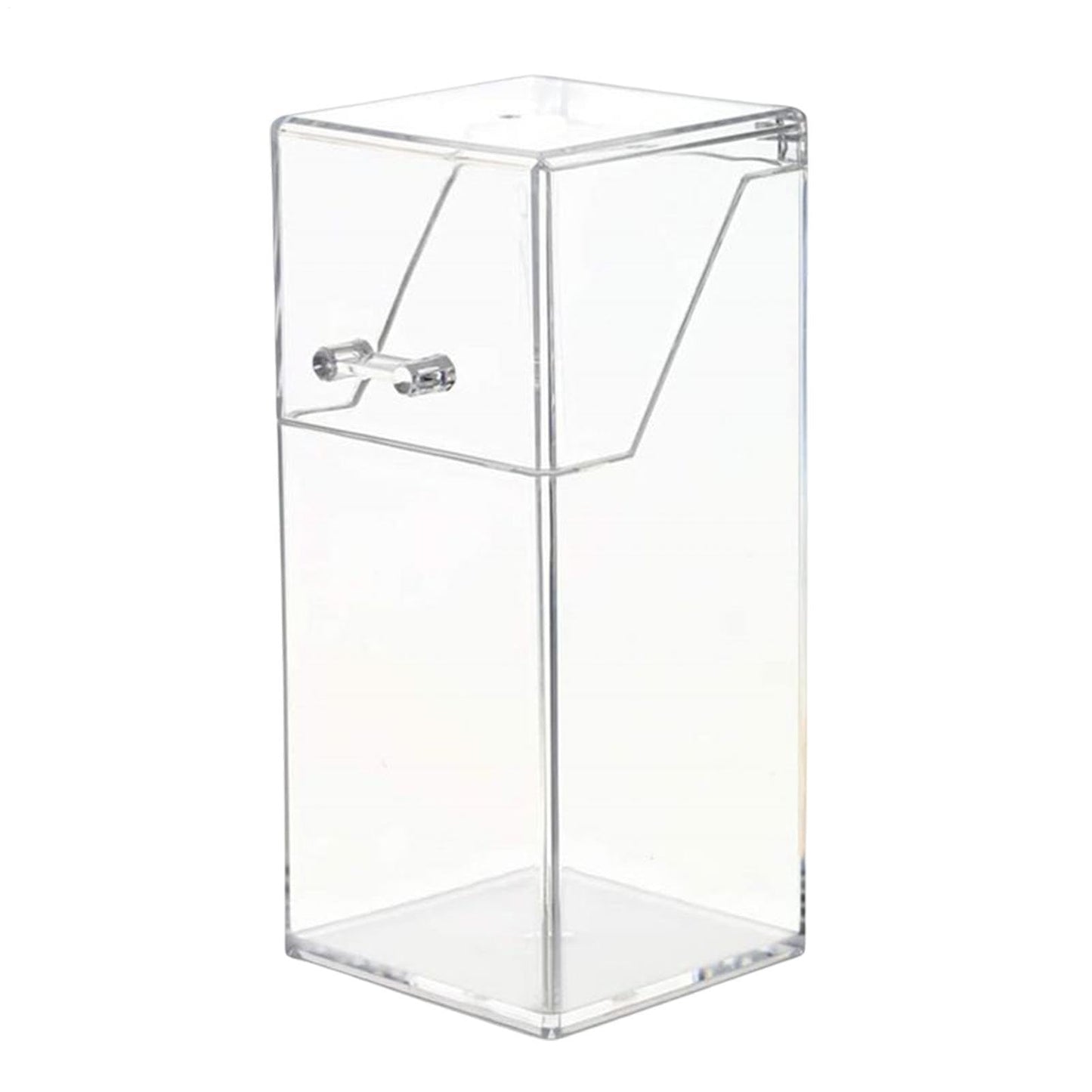 Makeup Brush Holder - Clear Acrylic Brushes Container med lock | kapacitet kosmetisk arrangör | Stylish Vanity Container för ögonbrynspennor, eyeliner, toalettbord, sovrum, skrivbord u