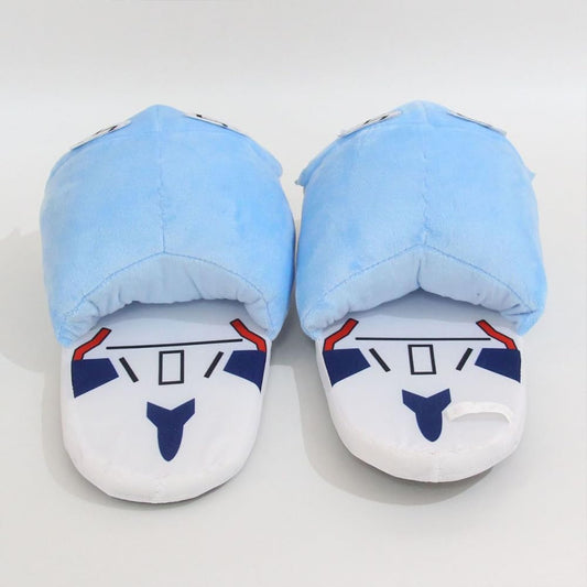 DEXSHUN Ayanami Rei Anime tofflor söt tecknad unisex bomullstofflor hem casual tofflor höst vinter varma tofflor