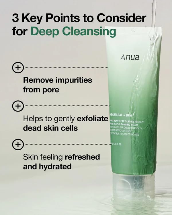 ANUA Heartleaf Quercetinol Pore Deep Cleansing Foam (150 ml)