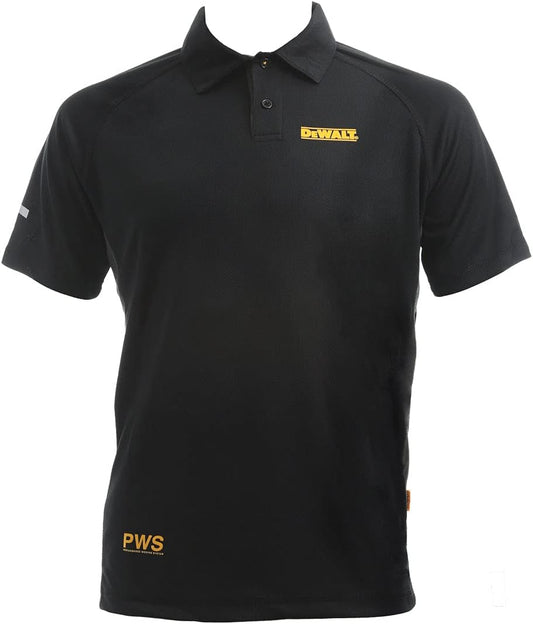 DEWALT - Rutland Performance pikétröja, Svart, L