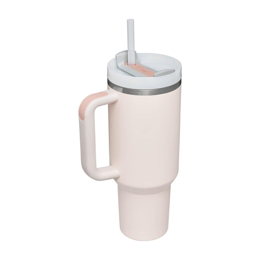 Stanley Quencher H2.0 Flowstate Tumbler 1.2L - Kallt I 11 Timmar - Iced I 48 Timmar - Kopp Med Halm, Handtag Och Lock - Diskmaskin Säker - Resemugg För Kall Dryck - Rose Quartz