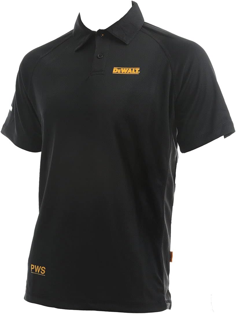 DEWALT - Rutland Performance pikétröja, Svart, L