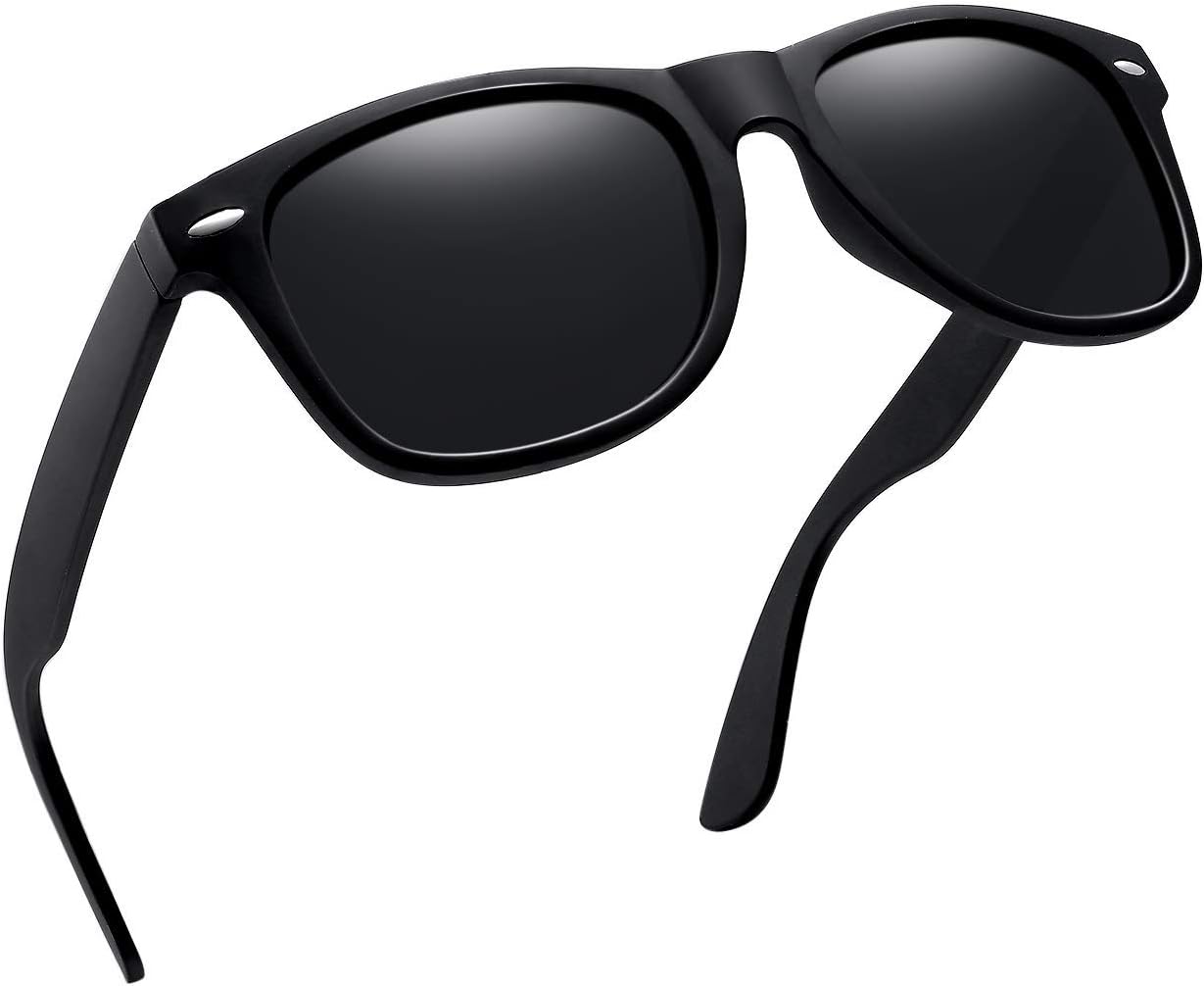 Joopin Solglasögon Herr Polariserade Retro Rektangulära Solglasögon UV400 Dam Spegel Stor Polarized Square Sunglasses for Men and Women för Utomhus Vandring Fiske Golf