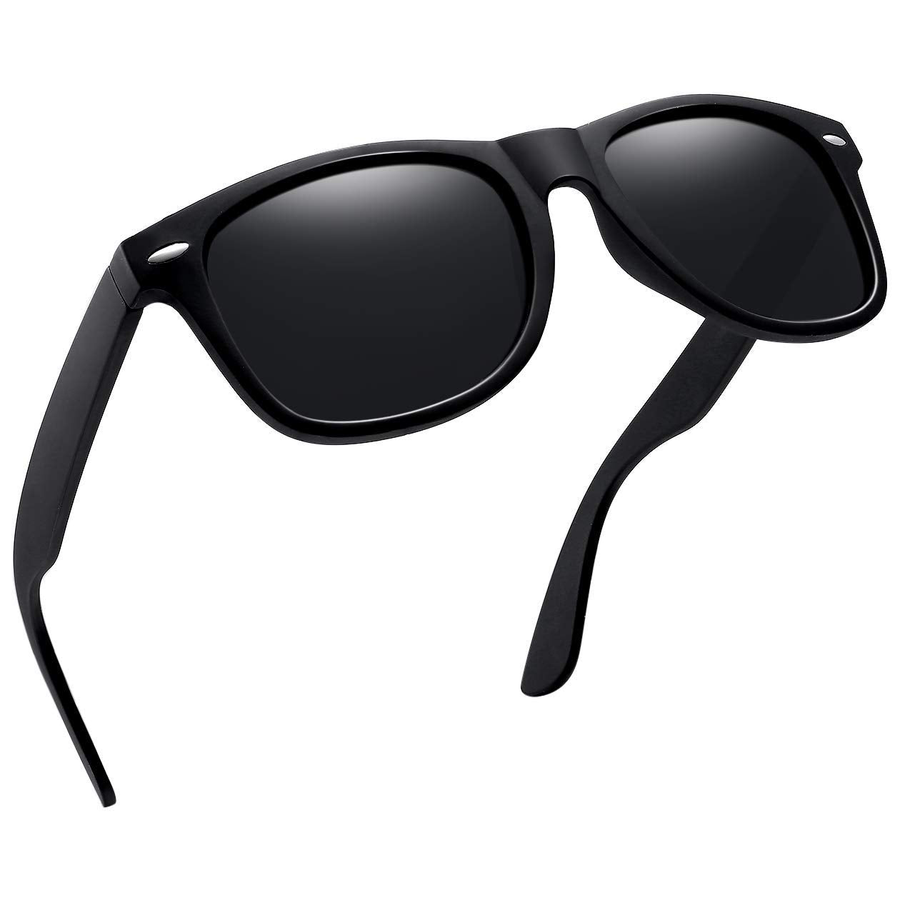 Joopin Solglasögon Herr Polariserade Retro Rektangulära Solglasögon UV400 Dam Spegel Stor Polarized Square Sunglasses for Men and Women för Utomhus Vandring Fiske Golf
