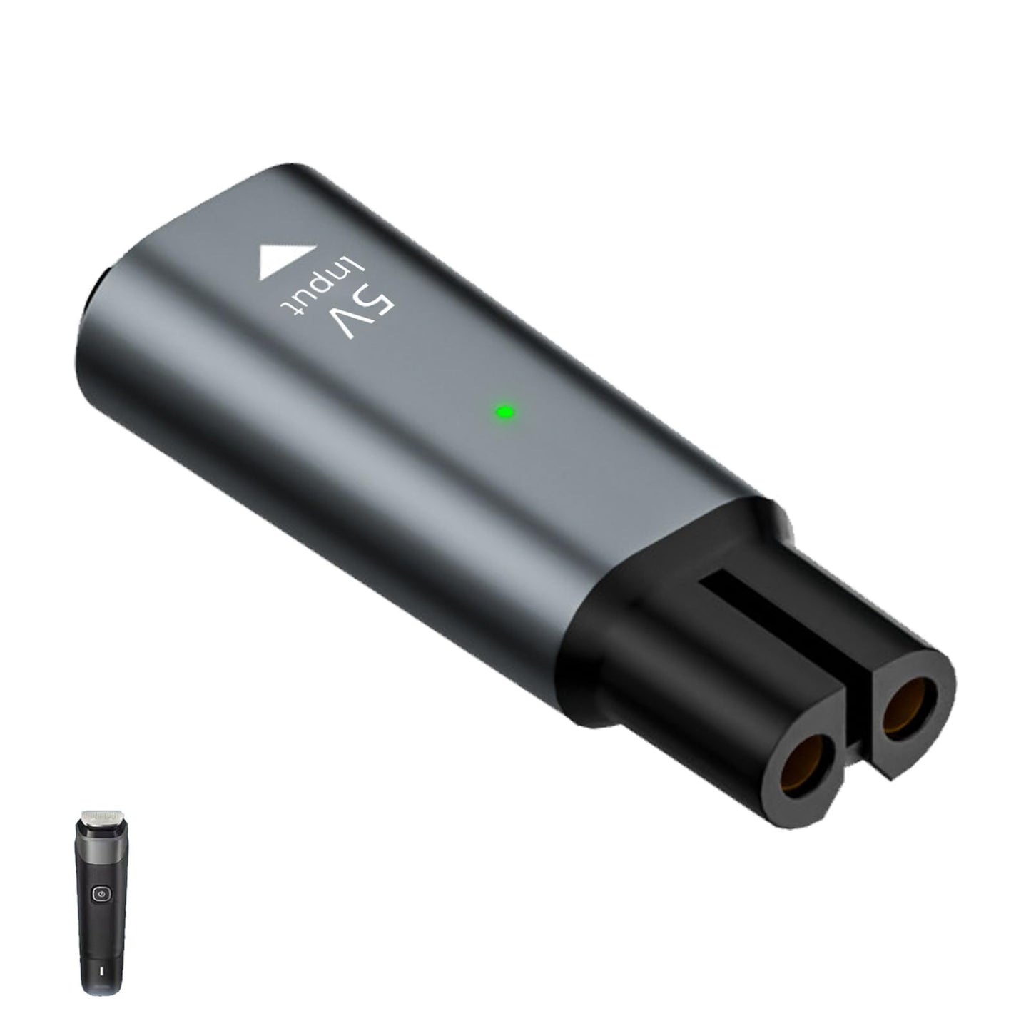 5 V USB C-laddare, kompatibel med Philips OneBlade QP2734, QP2724, QP2824, QP2834, QP4631, MG5910, MG7910, MG9510, QP1924, QP1324, 7000, 9000-serien, laddare grön USB-C för Raw gräsklippare kväll