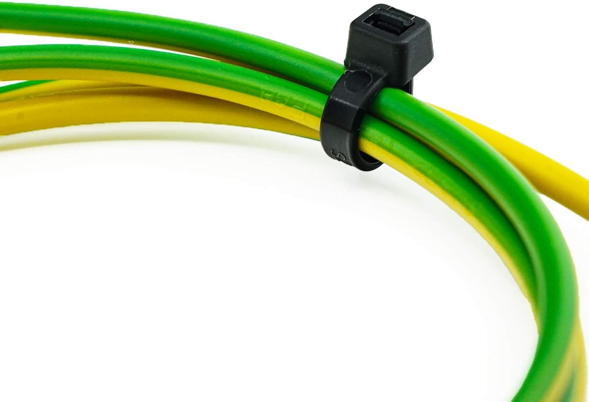 ERKO Kabelbuntband Svart 300 x 3,6 mm Set 100 stycken, Temperaturbeständig Kemisk beständighet, starkt buntband med 18 kg draghållfasthet, för professionella