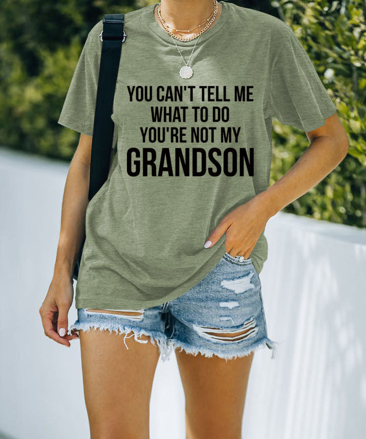 Simple Street Letter Versatile Casual T-shirt