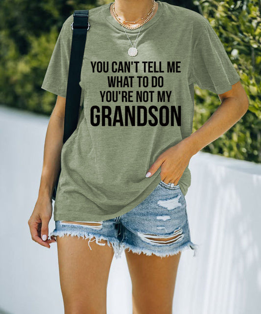 Simple Street Letter Versatile Casual T-shirt