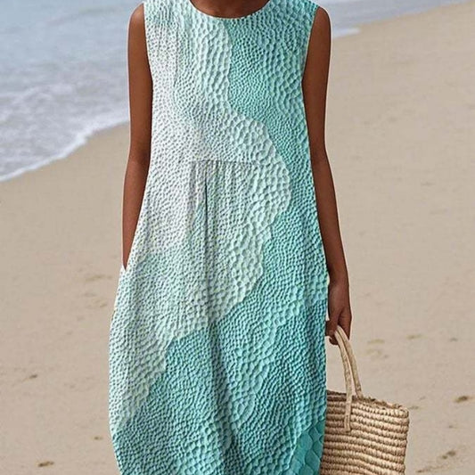 Sleeveless Casual Printed Elegant Long Dress