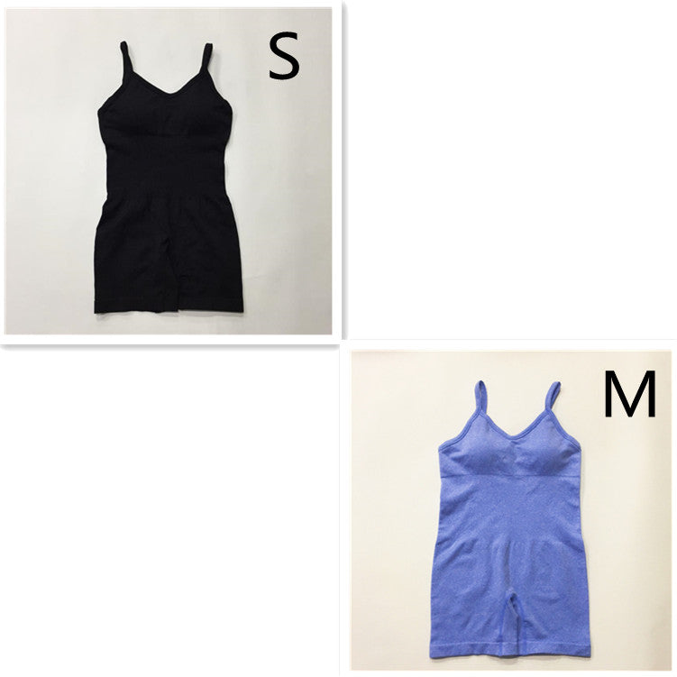 Women's Fashion Sports High Waist Seamless Knitted Sleeveless Jumpsuit