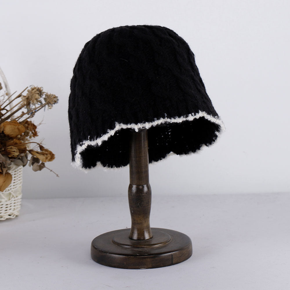 Contrast Color Twist Knitted Fisherman Hat Children