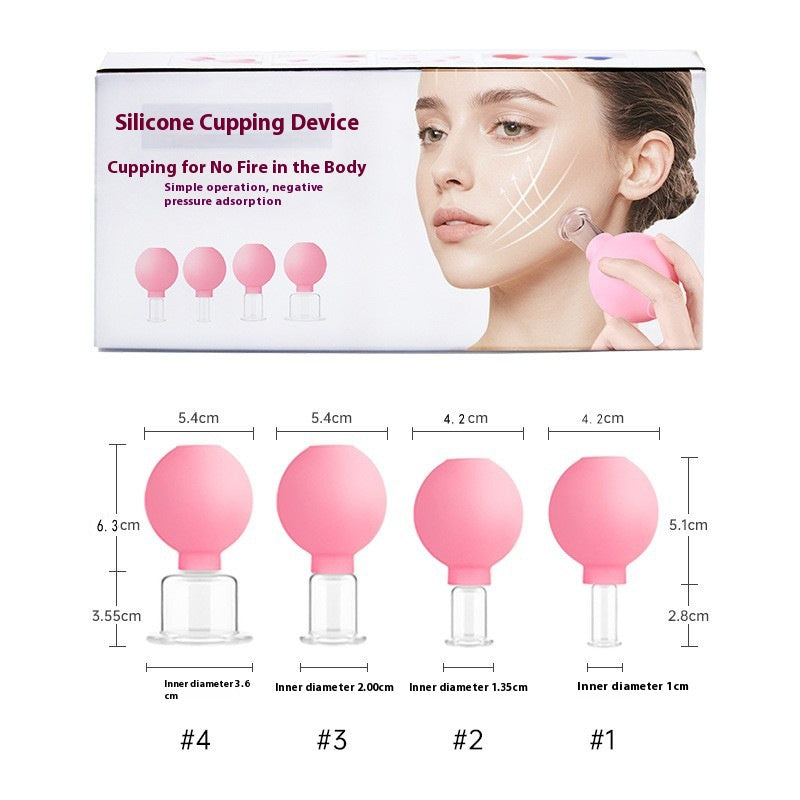 Facial Beauty Scraping Cupping Device Massage Lifting Facial Meridian Dredging Gadget Vacuum Jar Walking Device