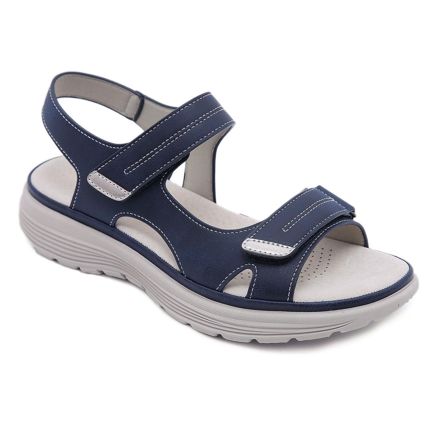 Sports Style Wedge Lightweight Velcro Plus Size Slippers Women