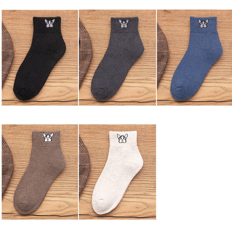 Cartoon Embroidered  In Tube Socks