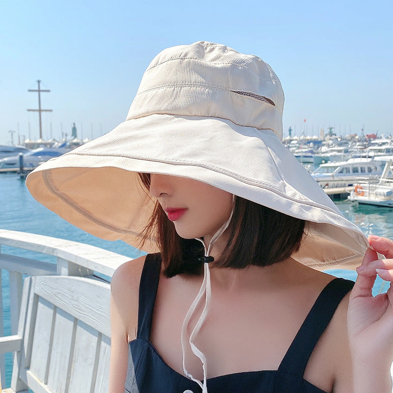 Wide Brim Neck Protection Protection Hat Female UV Protection Outdoor Big Brim Sun Hat