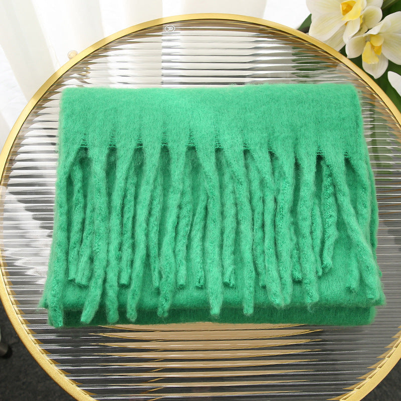 Soft And Warm Tassel Rectangular Scarf Shawl