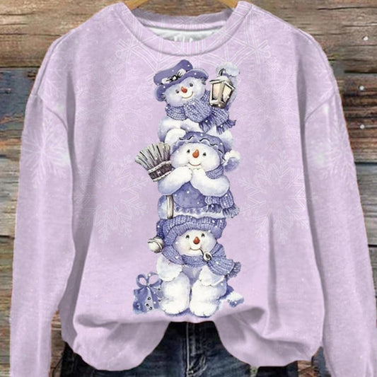 Casual Round Neck Long-sleeved Sweater For Daily Use