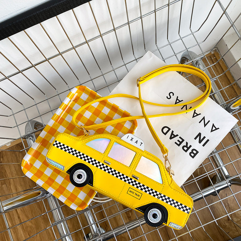 Fashion Kreativ Taxi Pu Messenger Taske Til Kvinder