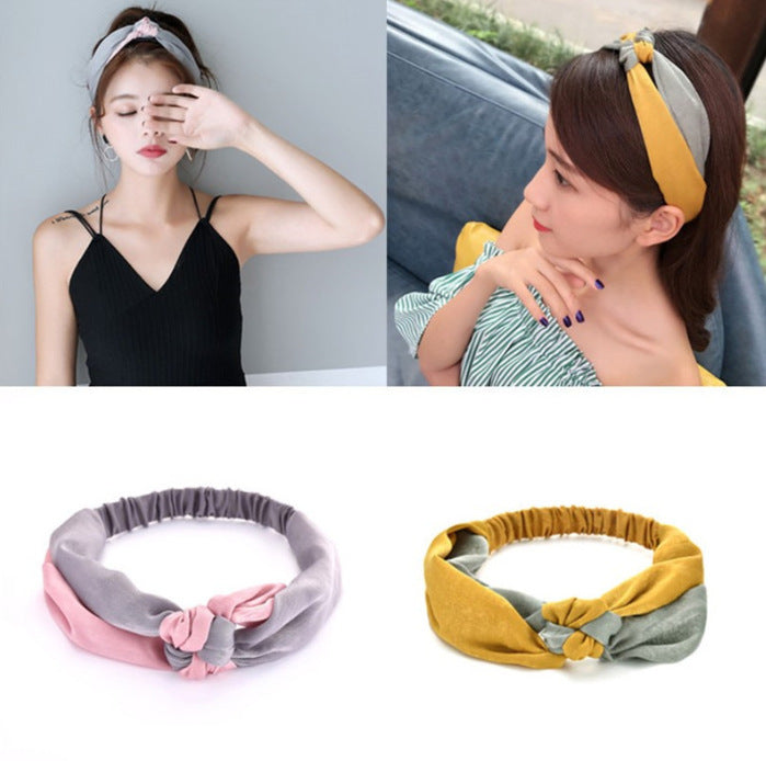 Sweet MSN Women's Color Matching Cross Hair Band