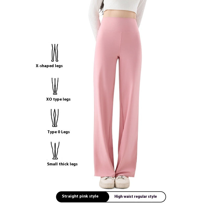 Shark Skin Narrow Version Straight-leg Pants Women