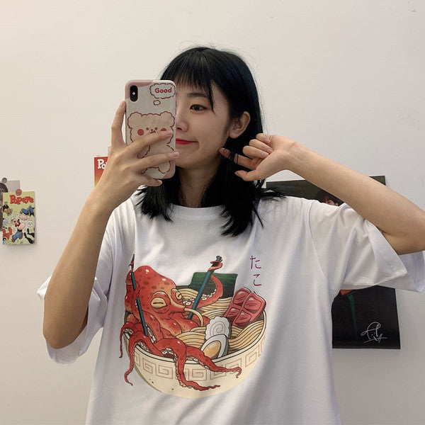 Female Spring And Summer All-match Loose Western Style Lazy Style Top