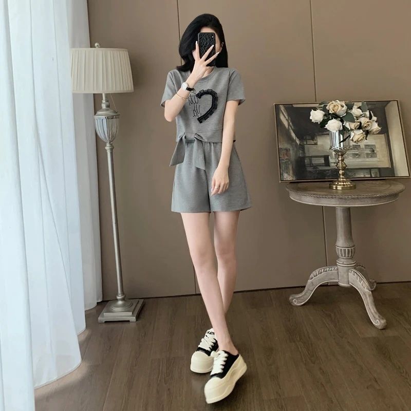 Loose-fitting Casual Youth-boosting Short-sleeve Pants Two-piece Set